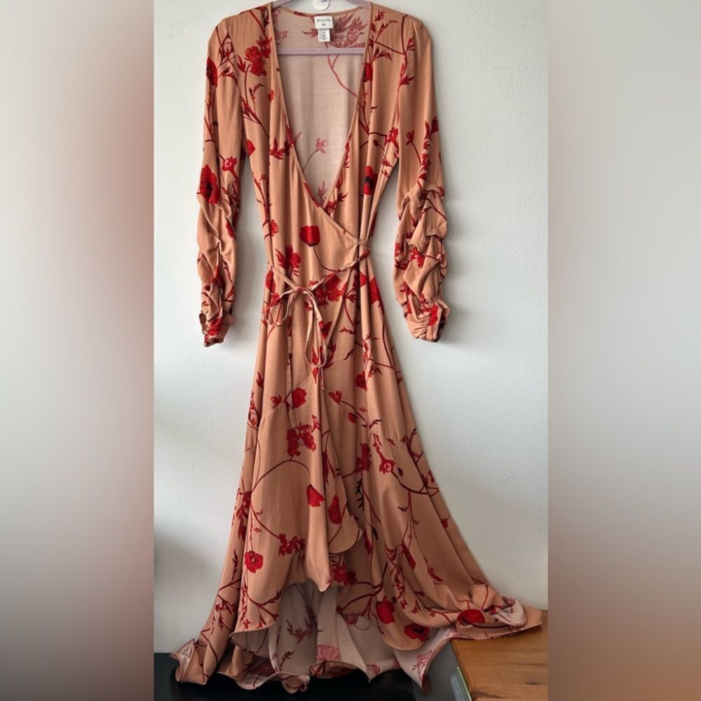 JOHANNA ORTIZ X H&M FLORAL MAXI WRAP DRESS